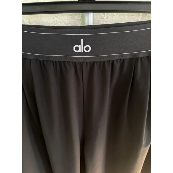 Alo Yoga Suit Up Black Trouser Quick-Dry Wide-leg Sport Pants Size S NWT - Picture 3 of 4